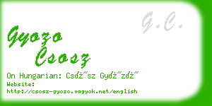 gyozo csosz business card